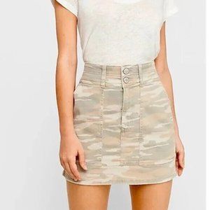 Express high rise camo mini skirt 00 beige multi